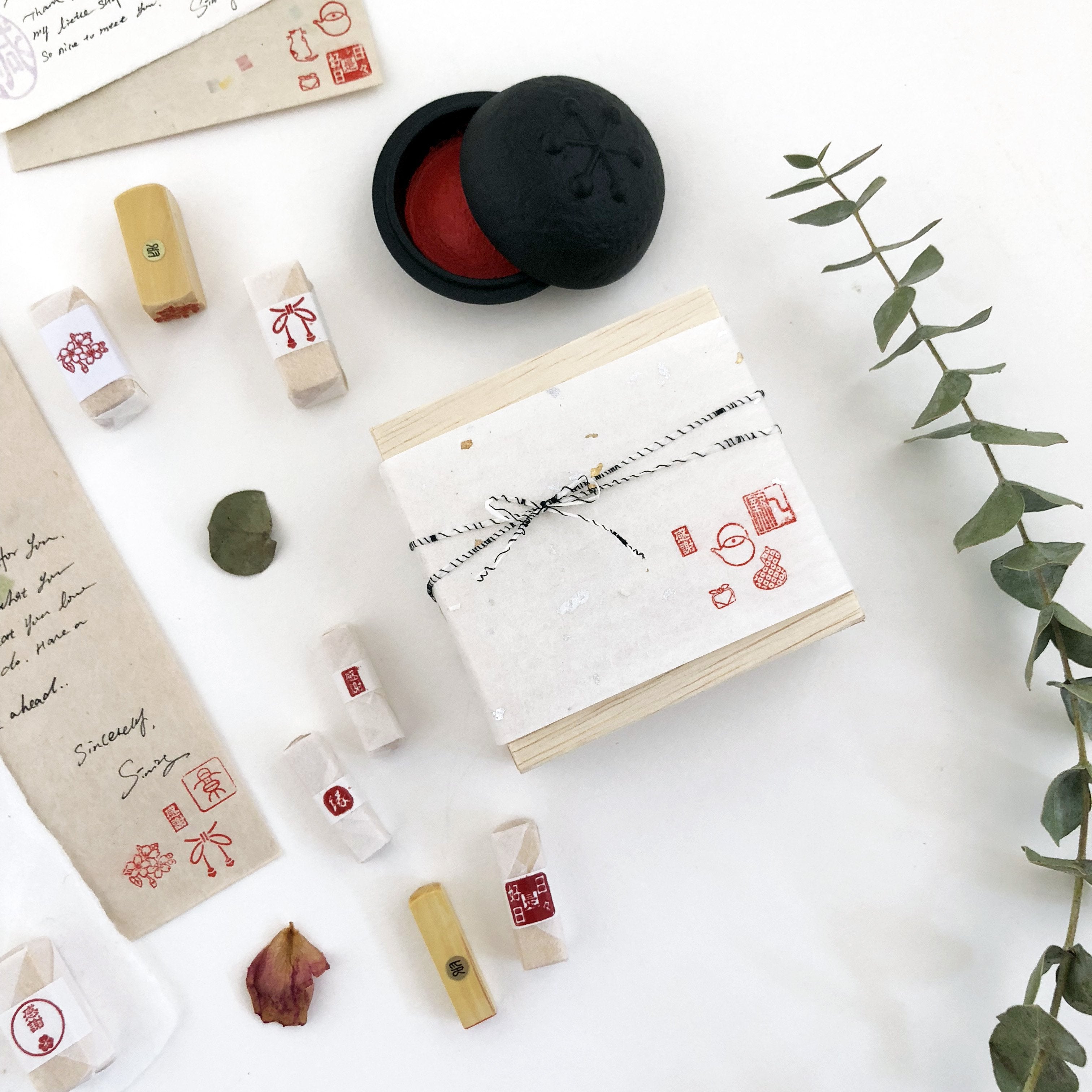 KYUKANDO Yura-No-In Wooden Stamp - Crane-niconeco zakkaya