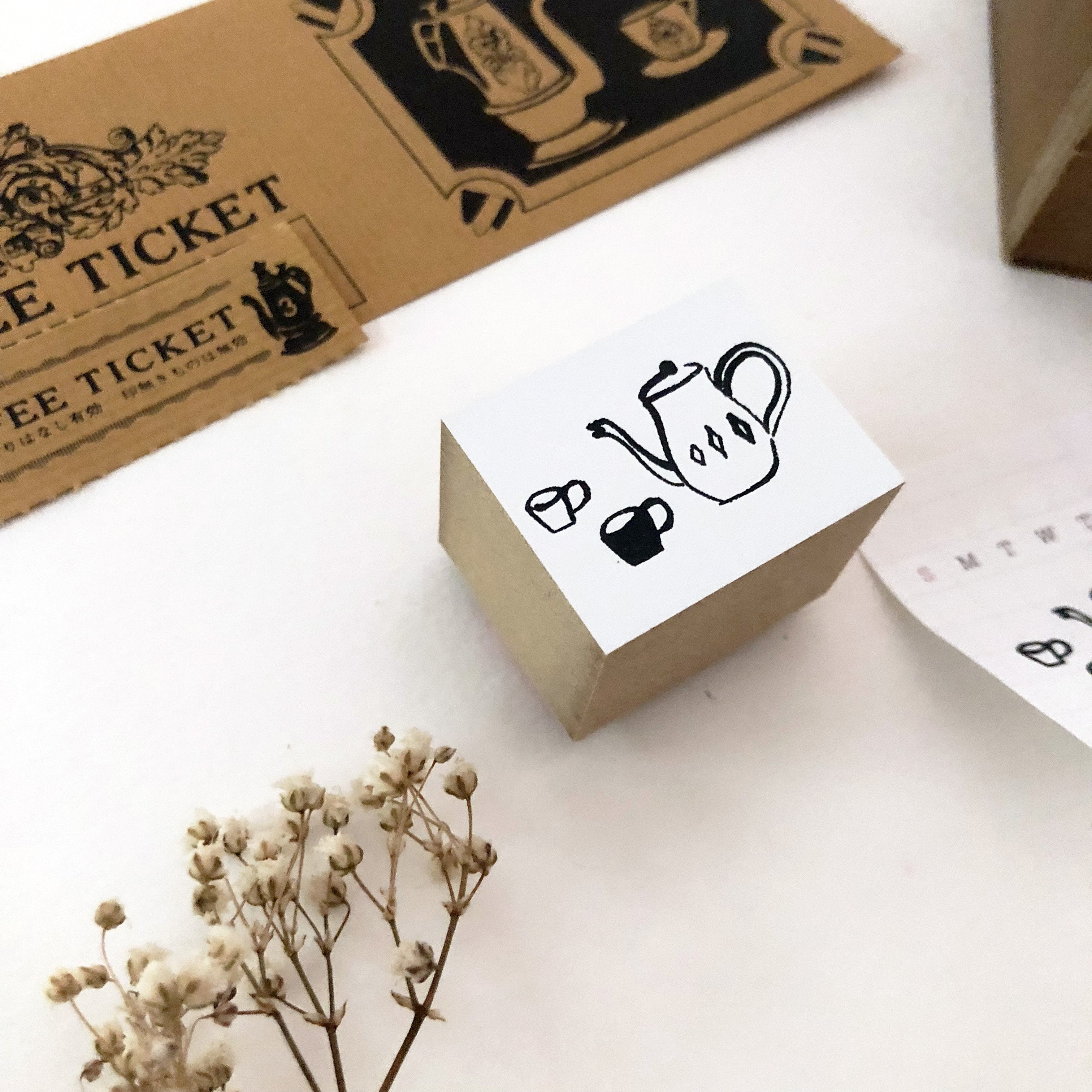 niconeco zakkaya x Hiraoka Hitomi Collabration Rubber Stamp - Green Tea-niconeco zakkaya