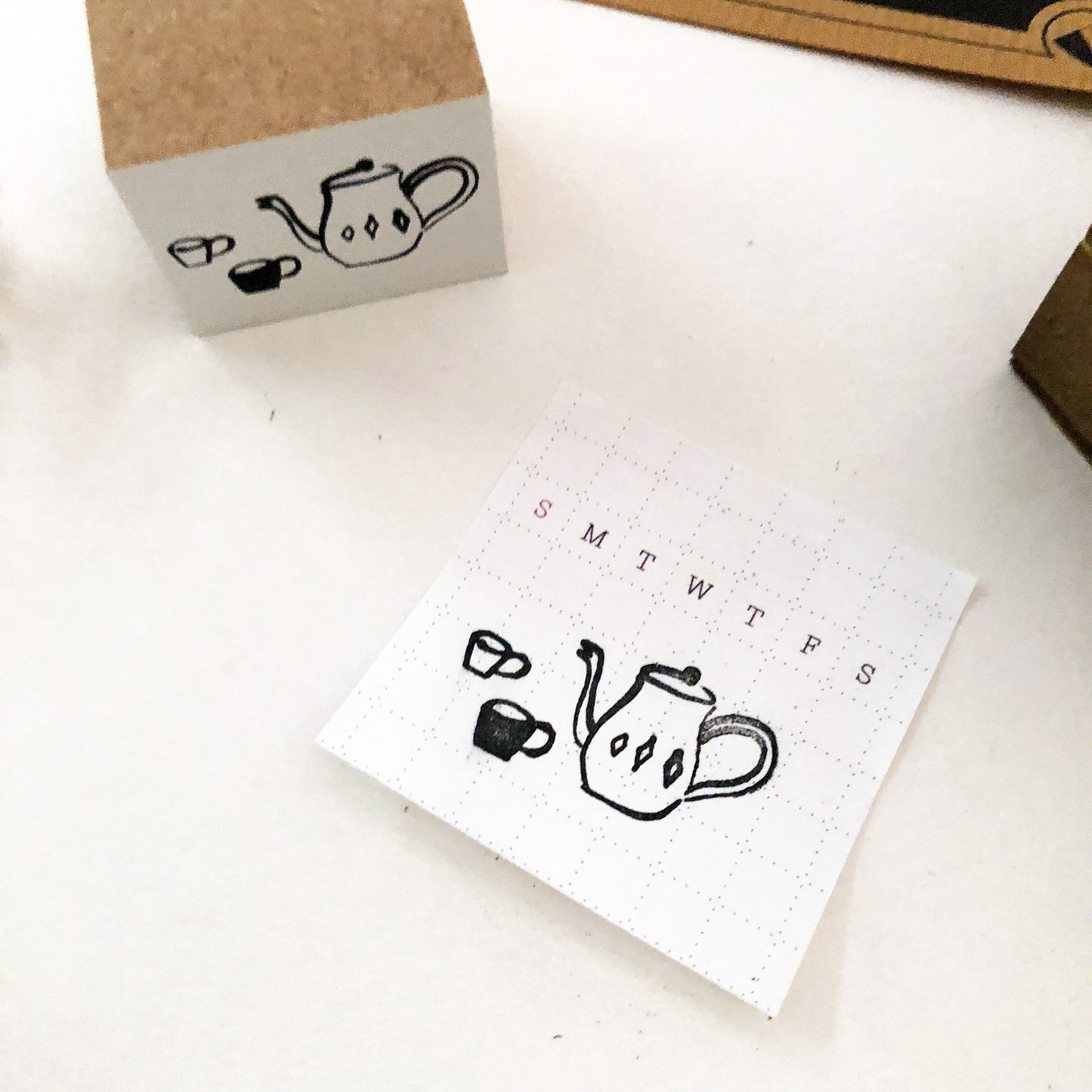 niconeco zakkaya x Hiraoka Hitomi Collabration Rubber Stamp - Green Tea-niconeco zakkaya