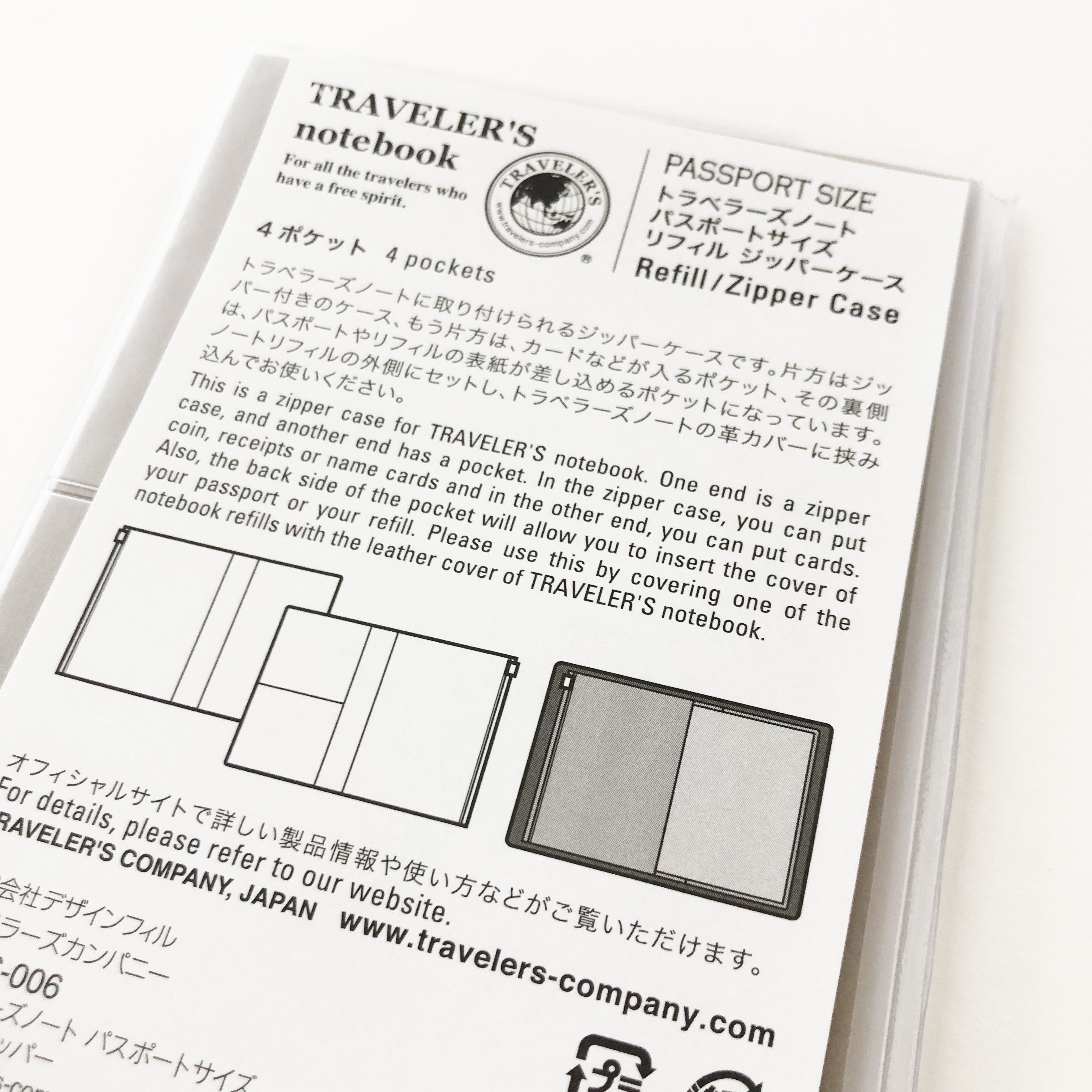 Traveler's Notebook 004 Zipper Case (Passport Size)-niconeco zakkaya